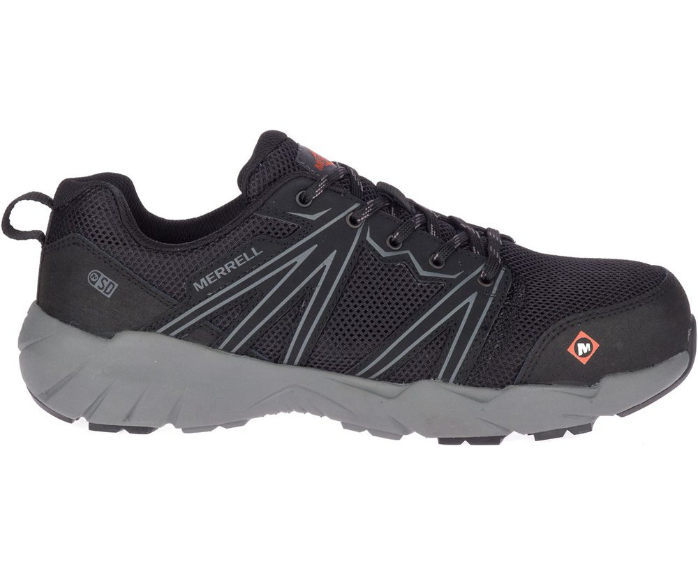 Buty Sportowe Merrell Męskie Czarne - Fullbench Superlite Alloy Toe Sd - 710429-CIL